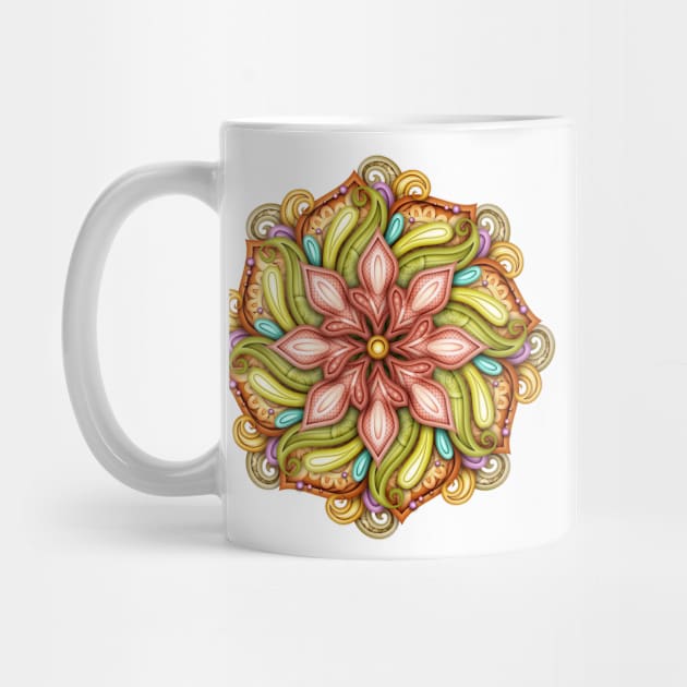 Colored Beautiful Decorative Mandala by lissantee